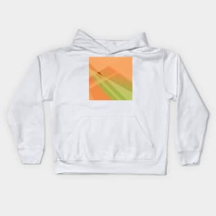 orange green gradient Kids Hoodie